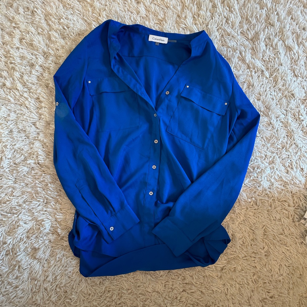 Calvin Klein royal blue button up
